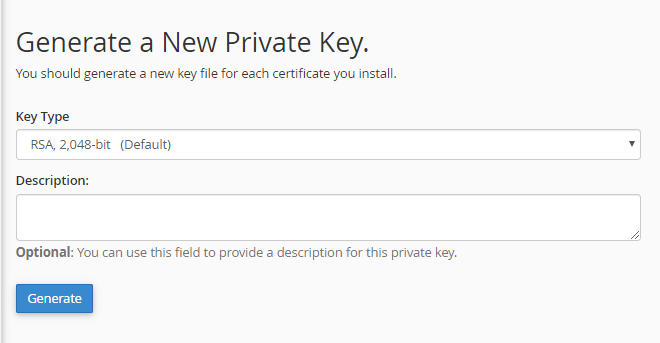 generate new private key in ssl/tls 