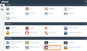 On cPanel using MultiPHP Editor