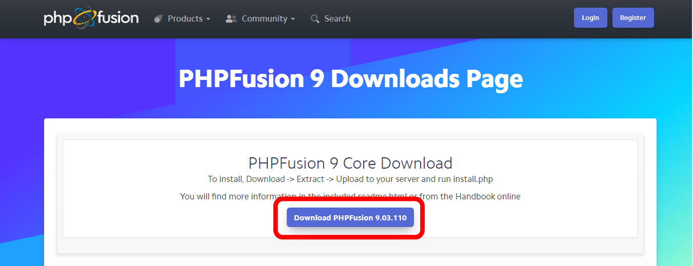 php fusion download