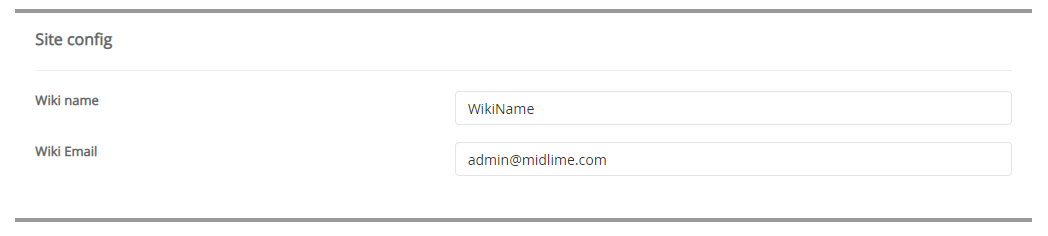 site config of mediawiki