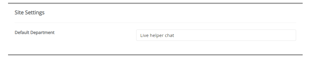 site setting of live helper chat