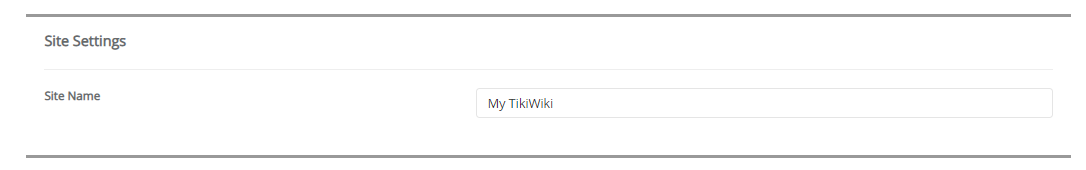 site setting of tiki wiki groupware