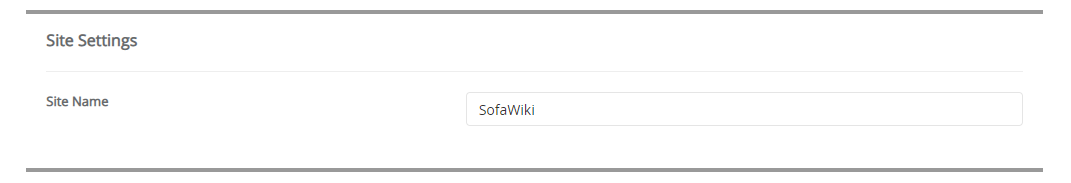 site settings of sofawiki