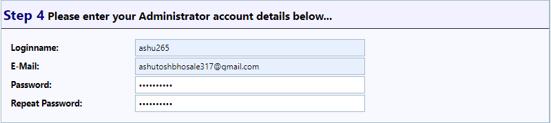 admin account setting